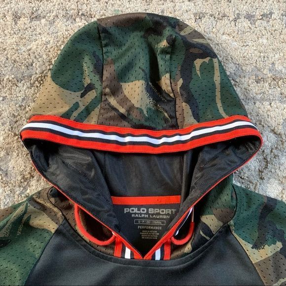 Polo Sport Ralph Lauren Stadium Camo Black Hoodie Small - Picture 4 of 10